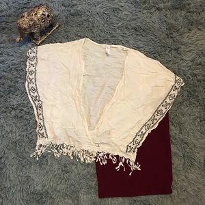 White and black camino cover up.